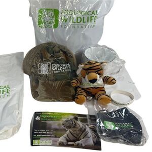 Zoological Wildlife Foundation VIP Bundle Camo Hat Mug Tiger Plush & More
